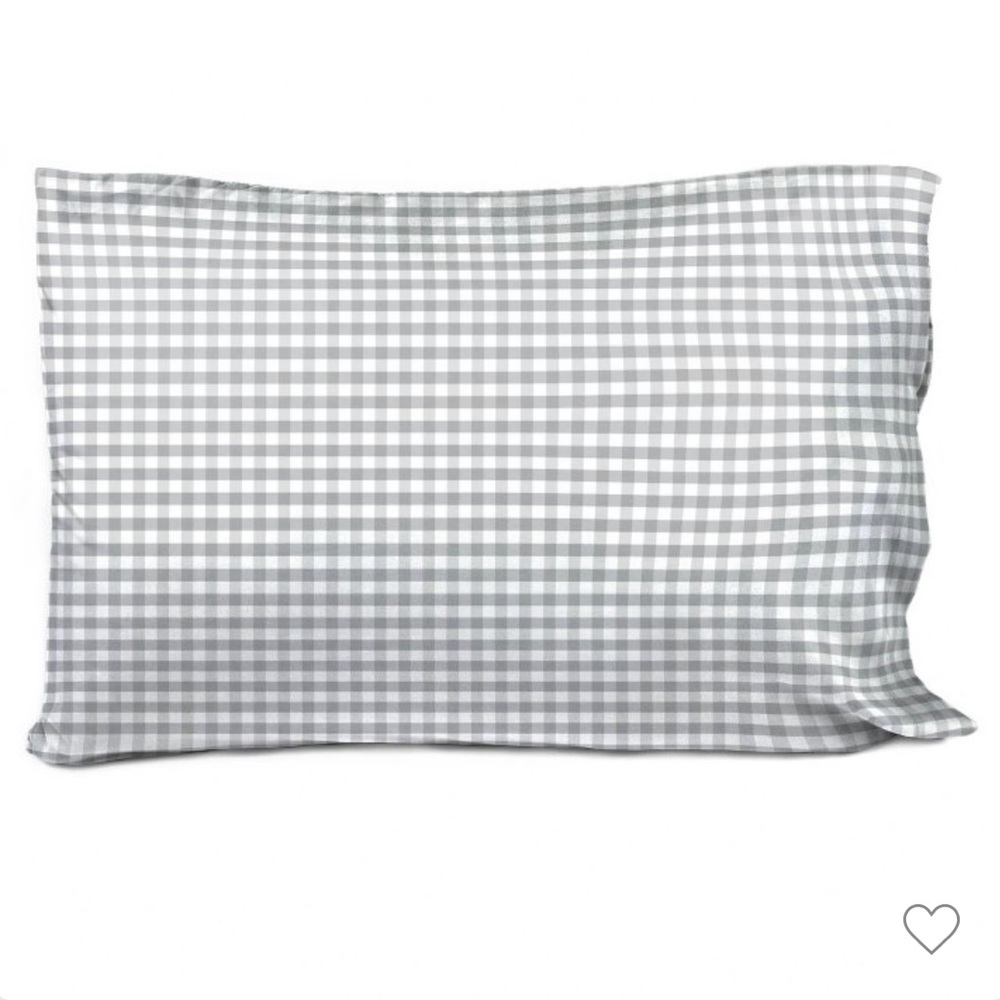 One NWT Saturday Park gray gingham standard size 20" x 30" pillowcase